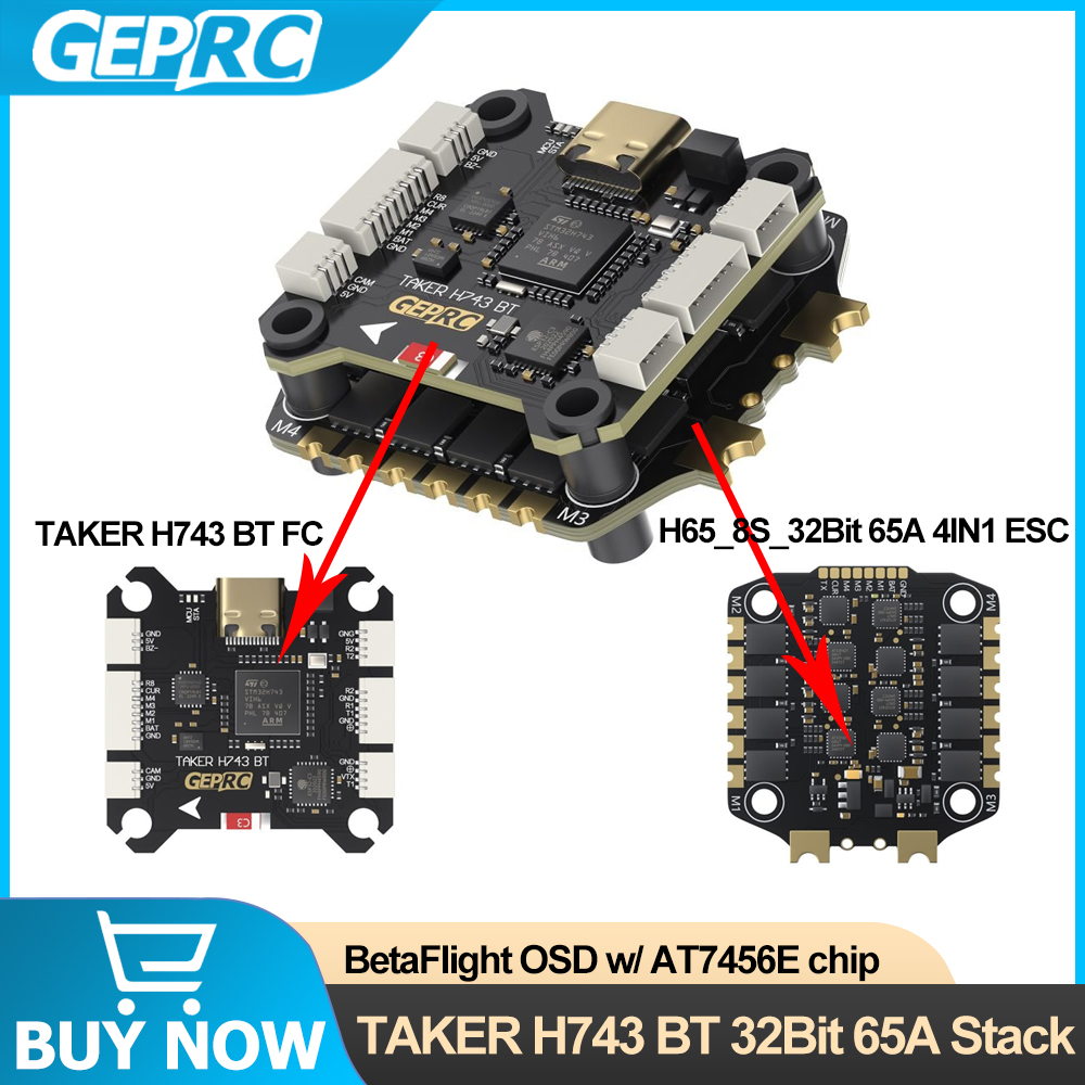 GEPRC TAKER H743 BT 32Bit 65A  - Drone Esc recensione e prezzo